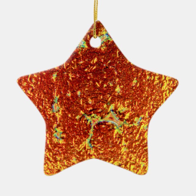 Gold fused glass ceramic ornament (Front)