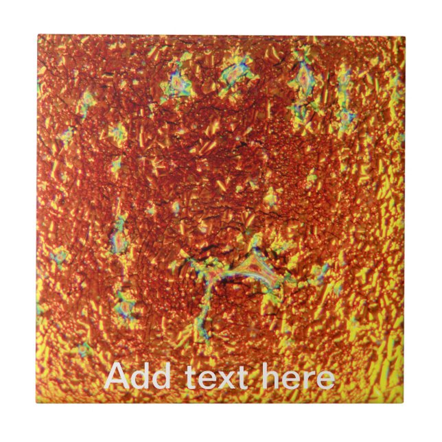 Gold fused glass ceramic tile (Front)