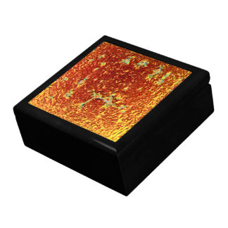 Gold fused glass gift box