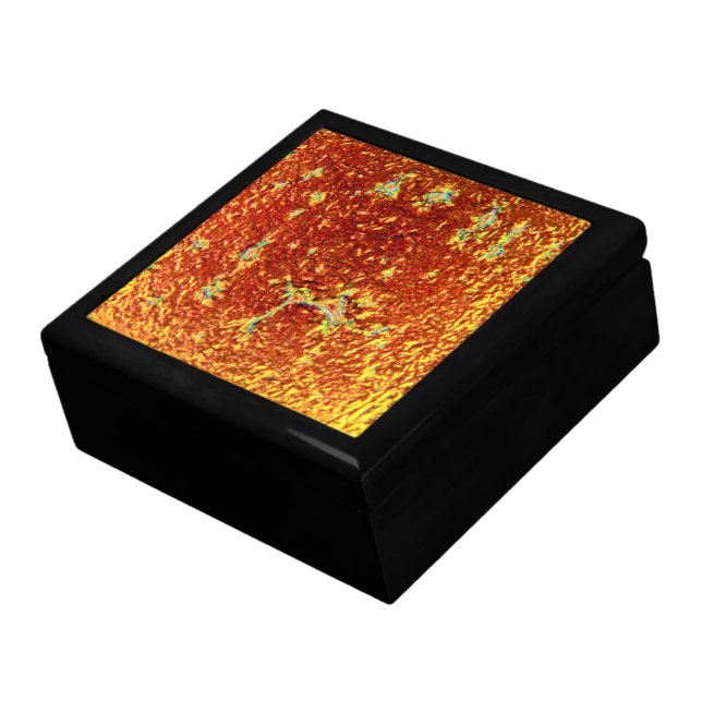 Gold fused glass gift box (Side)