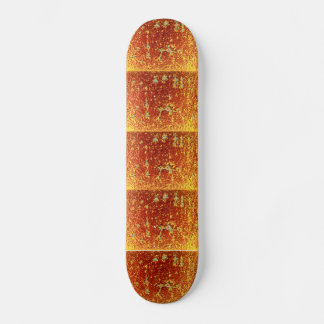 Gold fused glass skateboard