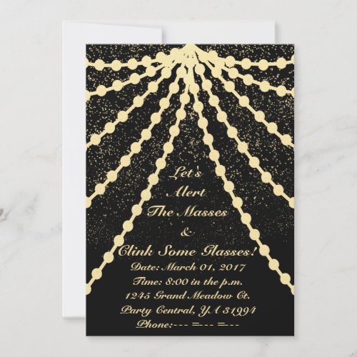 Gold Gala Invitation