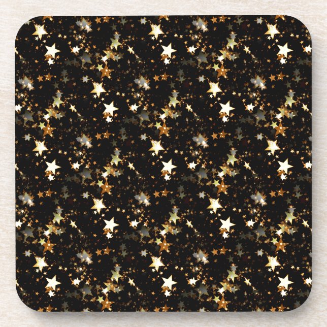 gold galaxy beverage coaster (Front)