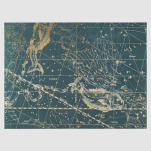Gold Galaxy Star Map Series Design 4 Tissue Paper