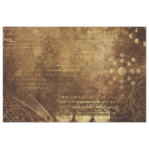 Gold Galileo Series Design 12 Tissue Paper