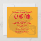 Gold Game Day Football Helmet Invitation (Front)