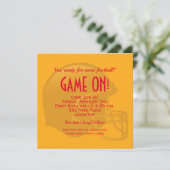 Gold Game Day Football Helmet Invitation (Standing Front)