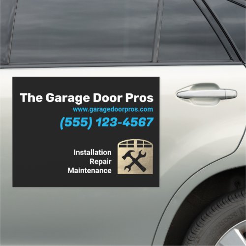 Gold Garage Door Installation and Repair Car Magnet