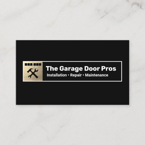 Gold Garage Door Installation   Repair Business Card