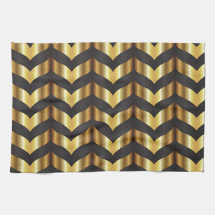 gold gatsby chevron kitchen towel