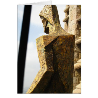 Gold Gaudi Jesus Statue Cards