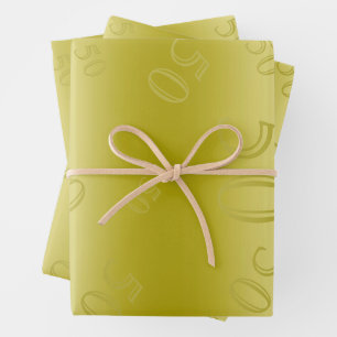 Gold Gem & Glitter 50th Birthday Party Wrapping Paper Sheets