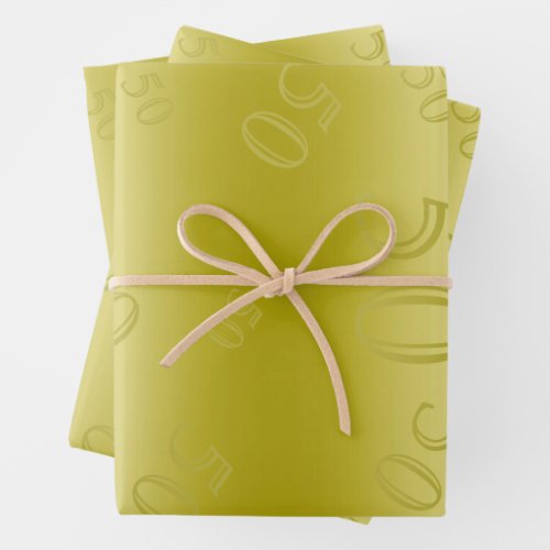 Gold Gem  Glitter 50th Birthday Party  Wrapping Paper Sheets