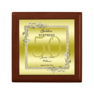 Gold Gem & Glitter 50th Golden Birthday Gift Box