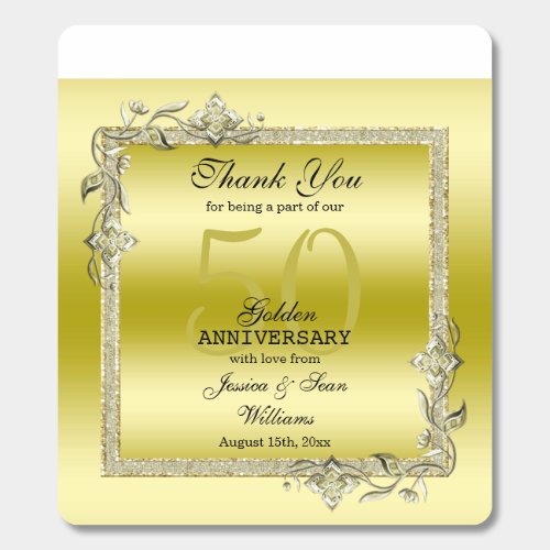 Gold Gem  Glitter 50th Golden Wedding Anniversary Breath Savers Mints