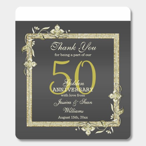 Gold Gem  Glitter 50th Golden Wedding  Breath Savers Mints