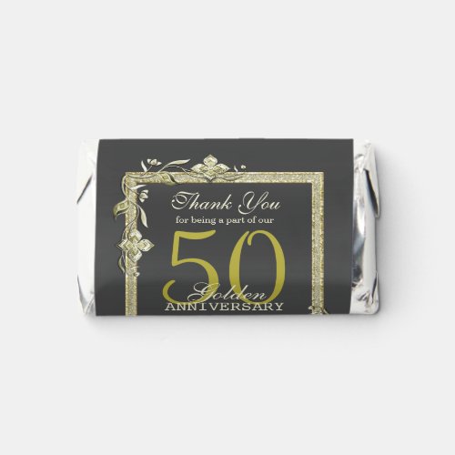 Gold Gem  Glitter 50th Golden Wedding  Hersheys Miniatures