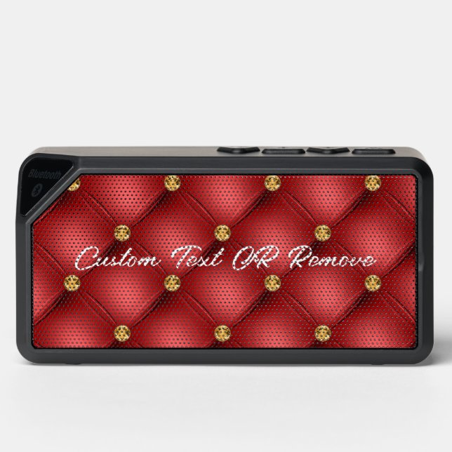 Gold Gemstone Bluetooth Spreaker with Custom Text Bluetooth Speaker (Front)