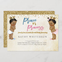 Gold gender reveal Invitation