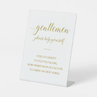 Gold Gentlemen Bathroom Basket Elegant Wedding