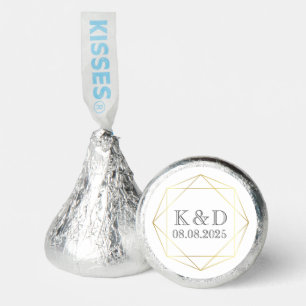 Gold Geometric Art Deco Personalized Monogram Hershey®'s Kisses®