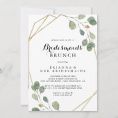 Gold Geometric Bridesmaids Brunch Shower Invitation (Front)