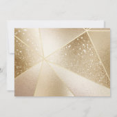 Gold geometric chic DIY photo caduceus graduation Invitation (Back)