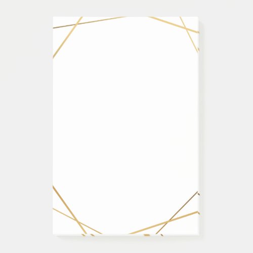 Gold geometric gold effect  post_it notes
