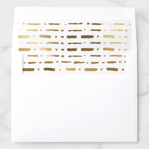 Gold Geometric Holiday Envelope Liner