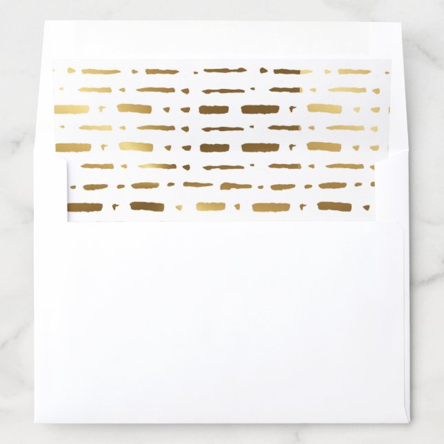 Gold Geometric Holiday Envelope Liner (In Envelope)
