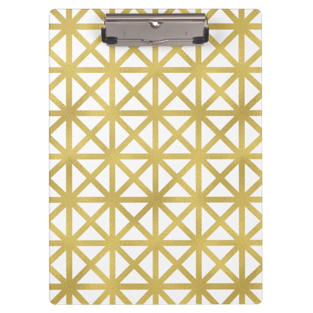 Gold Geometric Pattern Clipboard (Front)