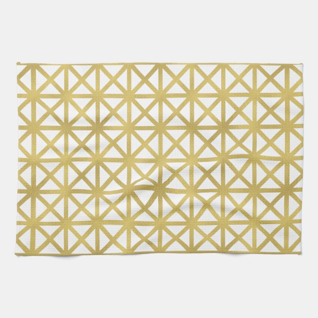Gold Geometric Pattern Towel (Horizontal)
