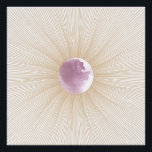 Gold Geometric Purple Moon Cycle Glossy Poster<br><div class="desc">features a gold geometric mandala pattern with a purple moon-cycle within.  Idea gift idea and keepsake for the holidays and beyond.</div>