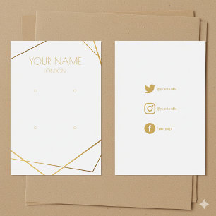 Gold geometric simple earring display card