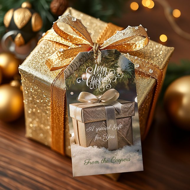 Gold gift personalized Christmas Gift Tags (Creator Uploaded)