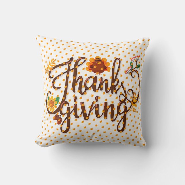 Gold Gift Thanksgiving Best Fall Time Throw Pillow (Front)