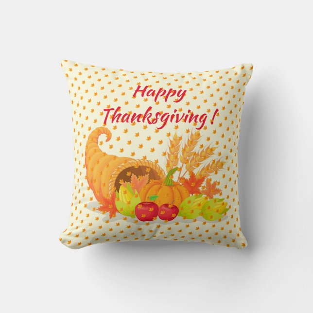Gold Gift Thanksgiving Best Fall Time Throw Pillow (Front)