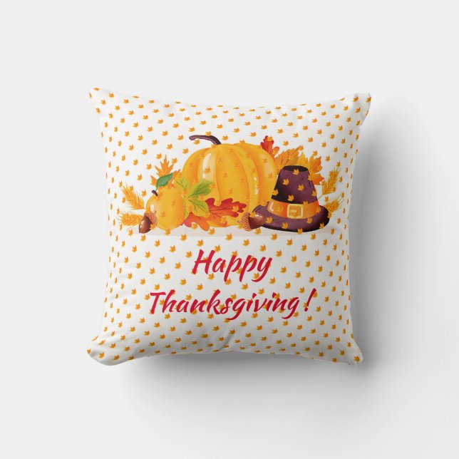 Gold Gift Thanksgiving Best Fall Time Throw Pillow (Front)