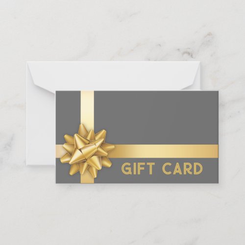 Gold Gift Trendy Bow Satin Ribbon Black Gift Card