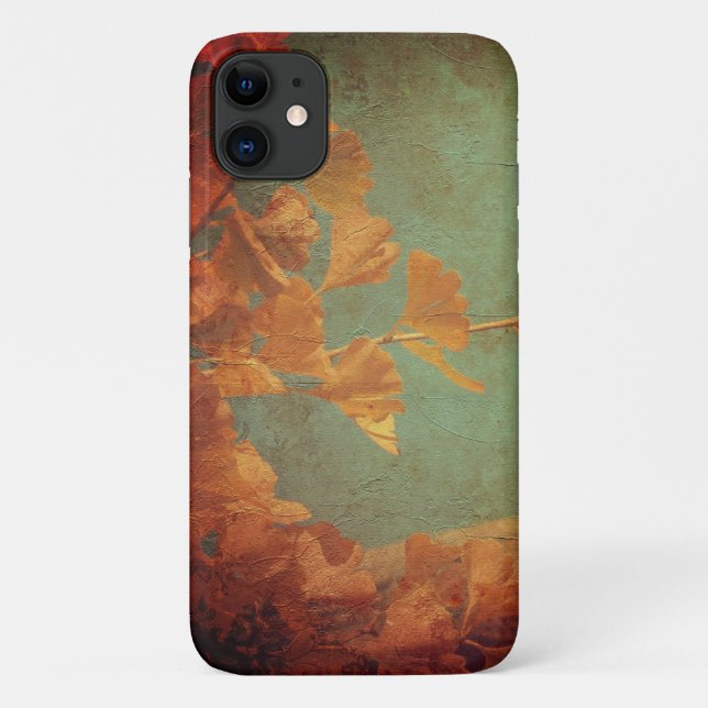 Gold gingko tree oriental green elegant  Case-Mate iPhone case (Back)