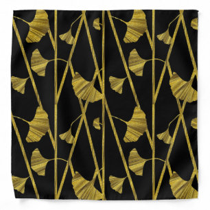 gold ginkgo bandana