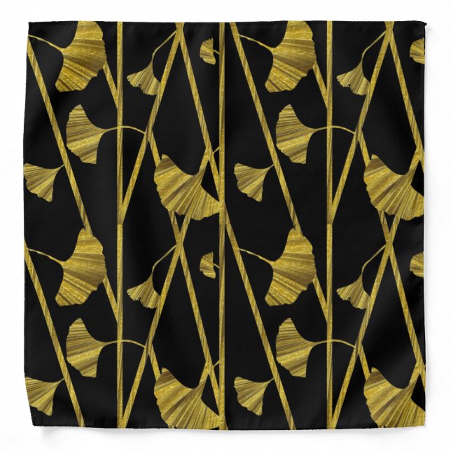 gold ginkgo bandana (Front)