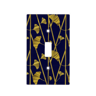 gold ginkgo light switch cover