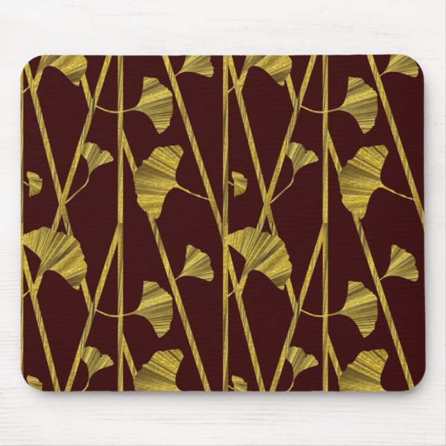 gold ginkgo mouse pad (Front)