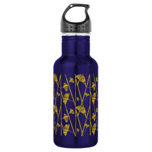 gold ginkgo water bottle