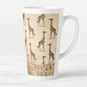 Gold Giraffe Elegant Chic Stylish VintageLatte Mug