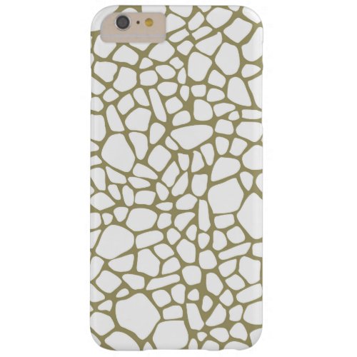 Gold Giraffe Print Barely There iPhone 6 Plus Case