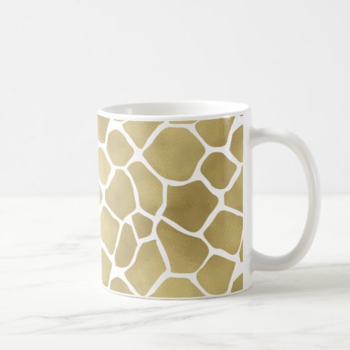 Gold Giraffe Print Coffee Mug