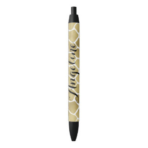 Gold Giraffe Print Personalized Pen