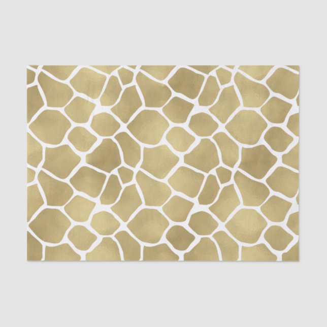 Gold Giraffe Print Tissue Paper (Front)